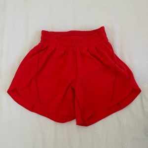 Lululemon Track That Mid-Rise Lined Short 5” in Love Red